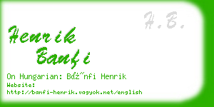 henrik banfi business card